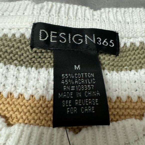 Design 365 Neutral Striped Tank Top Size M - Picture 5 of 7